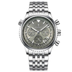 Efektowny męski zegarek srebrny