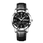 Męski elegancki zegarek z czarnym paskiem