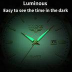 Skórzany zegarek męski z czarnym paskiem