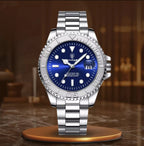 Elegancki zegarek męski kwarcowy srebrny - calixus