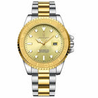 Elegancki zegarek męski kwarcowy złoty - calixus