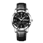 Męski elegancki zegarek z czarnym paskiem - calixus