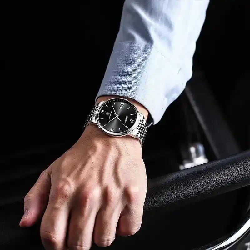 Męski zegarek z dużą tarczą - calixus