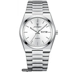 Wygodny zegarek męski srebrna bransoleta - calixus